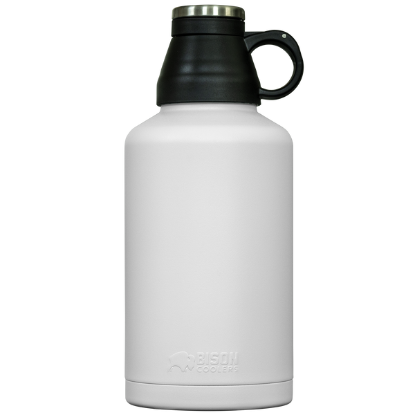 White 32 oz Bison Bottle - Bison Coolers