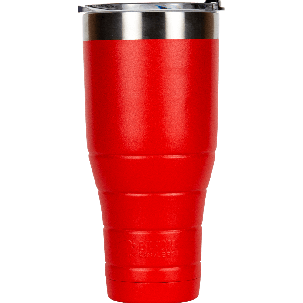 Red 32 oz Bison Bottle - Bison Coolers