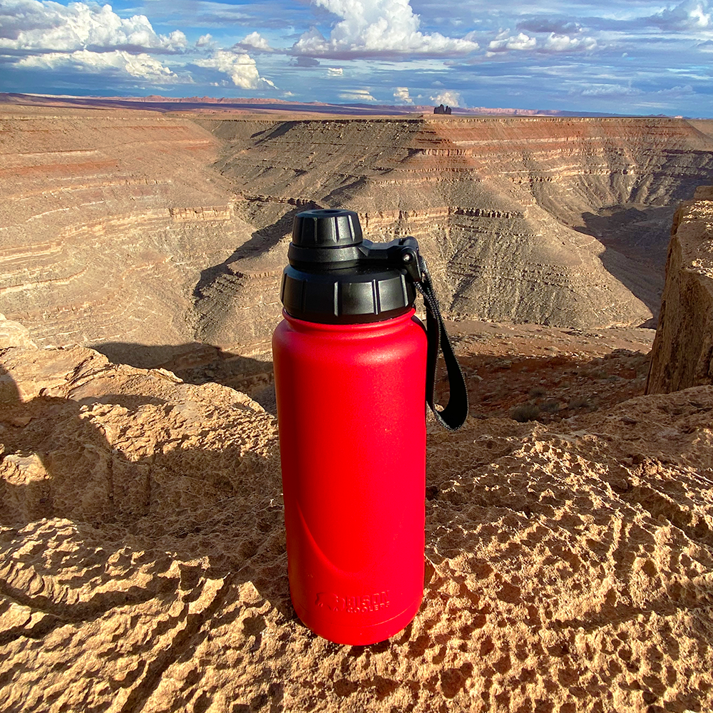 Red Slim Can Cooler | Bison Coolers